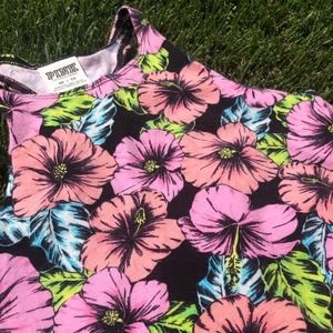 PINK Hawaiian flower crop top
